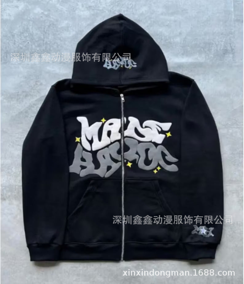 Gothic Hip Hop Zip up Hoodie