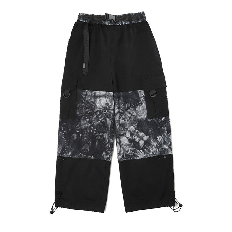 Men's Trendy Loose Tie Dye Panel Cargo Pants