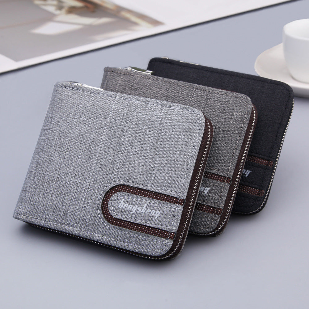Mens Canvas Cool Multifunctional Wallet