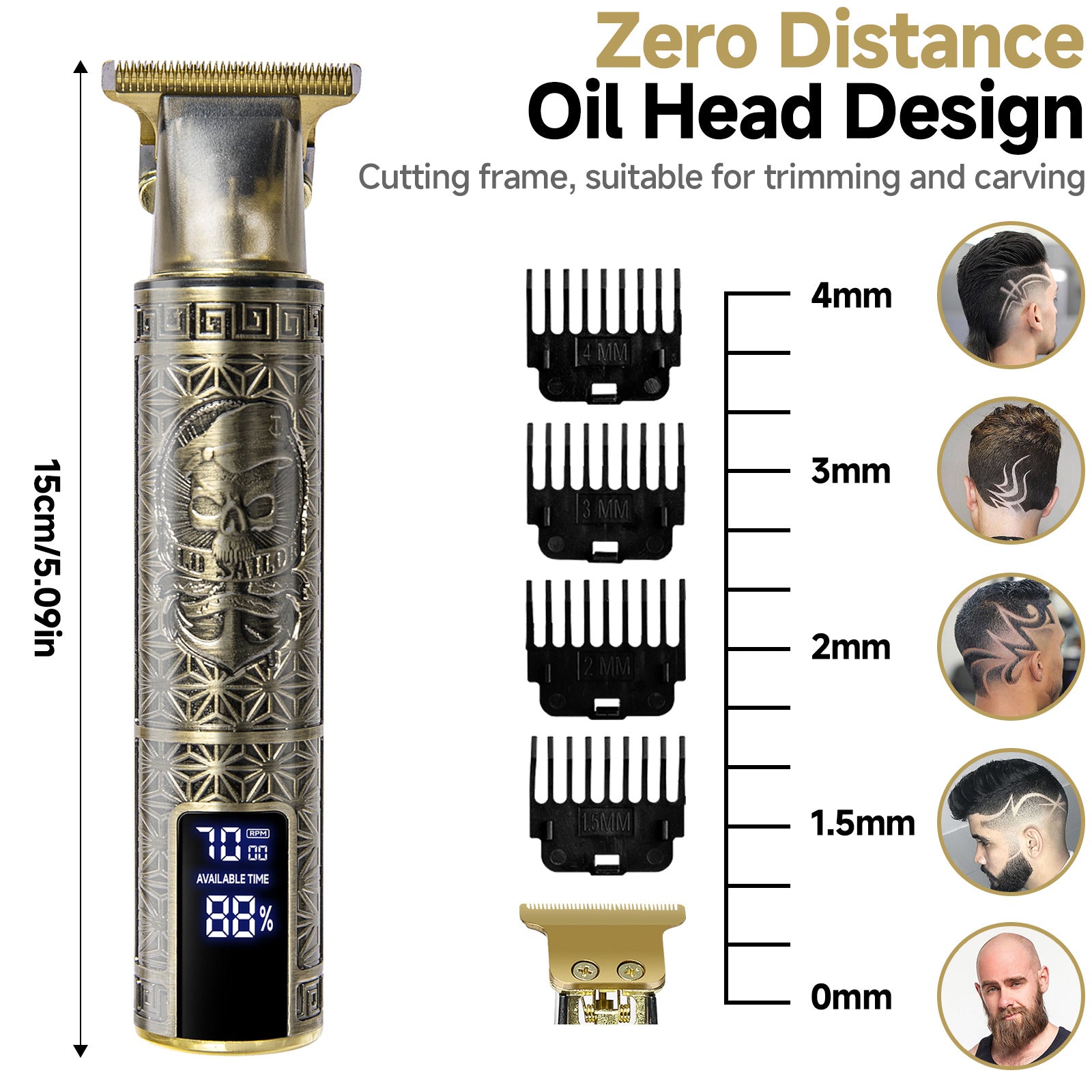 Professional Mens Hair Clippers Shaver Trimmers Machine Cordless Beard Electric