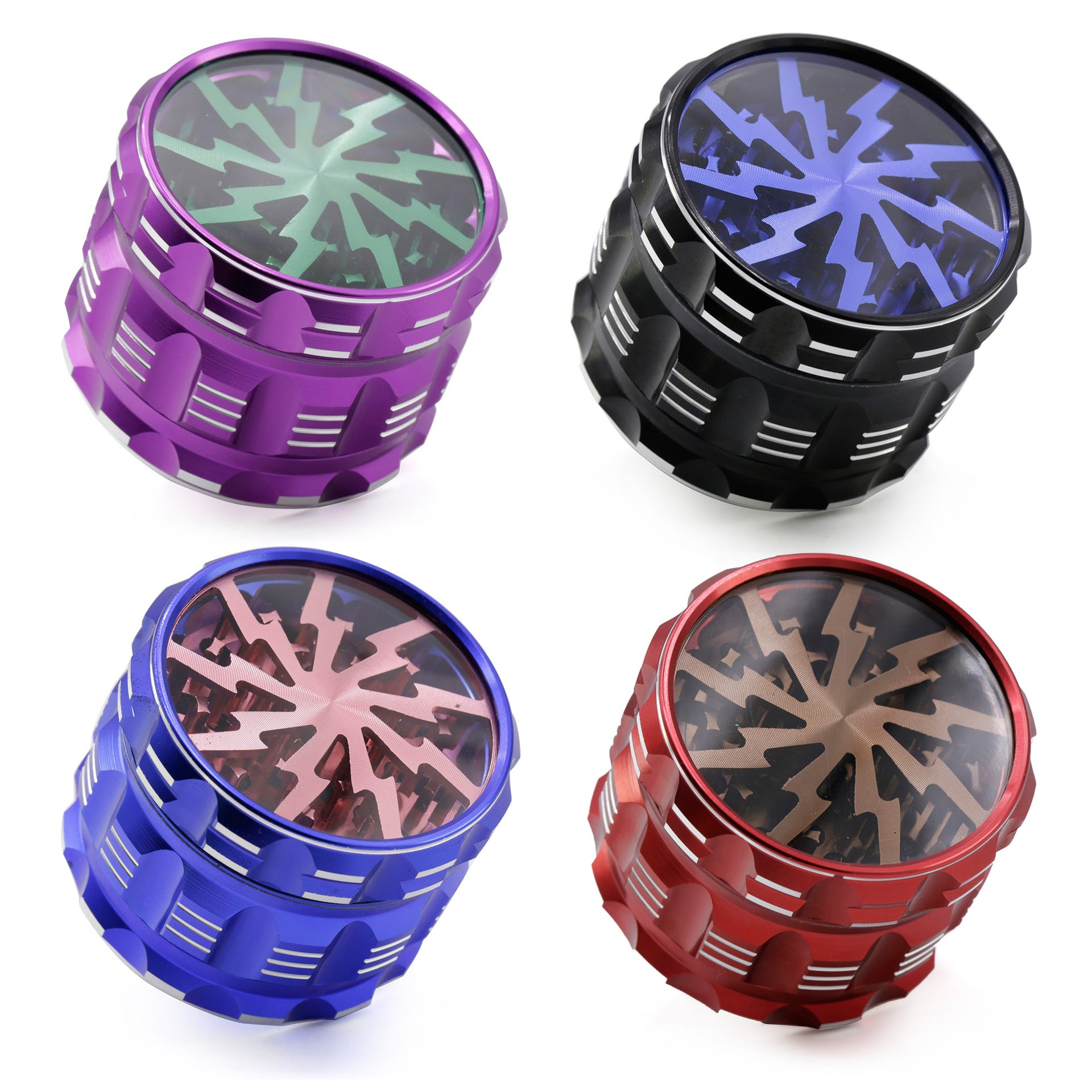 Aluminum alloy four-layer smoke grinder