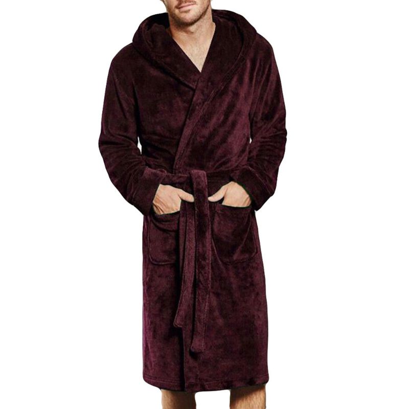 Comfy Nylon Hooded Bathrobe