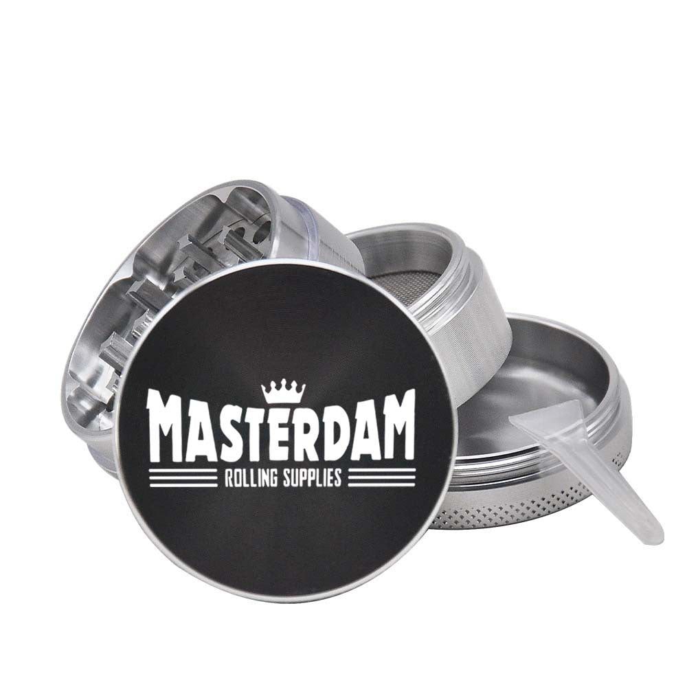 Masterdam 4-Layer Aluminum Alloy Smoke Grinder 50mm Metal Grinder Smoke Crusher Grider Can Be Customized