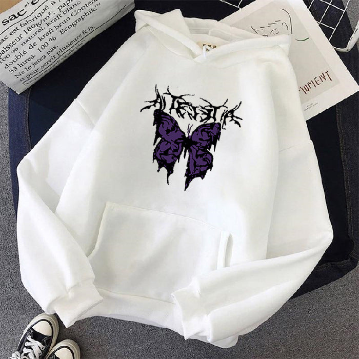 Punk Big Butterfly Sweatshirt Harajuku Dark Hoodie