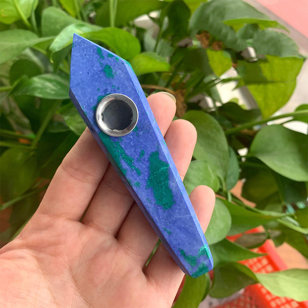 Natural Rough Polished Polished Crystal Smoking Pipe Foreign Six-Sided Single-Pointed Smoking Pipe