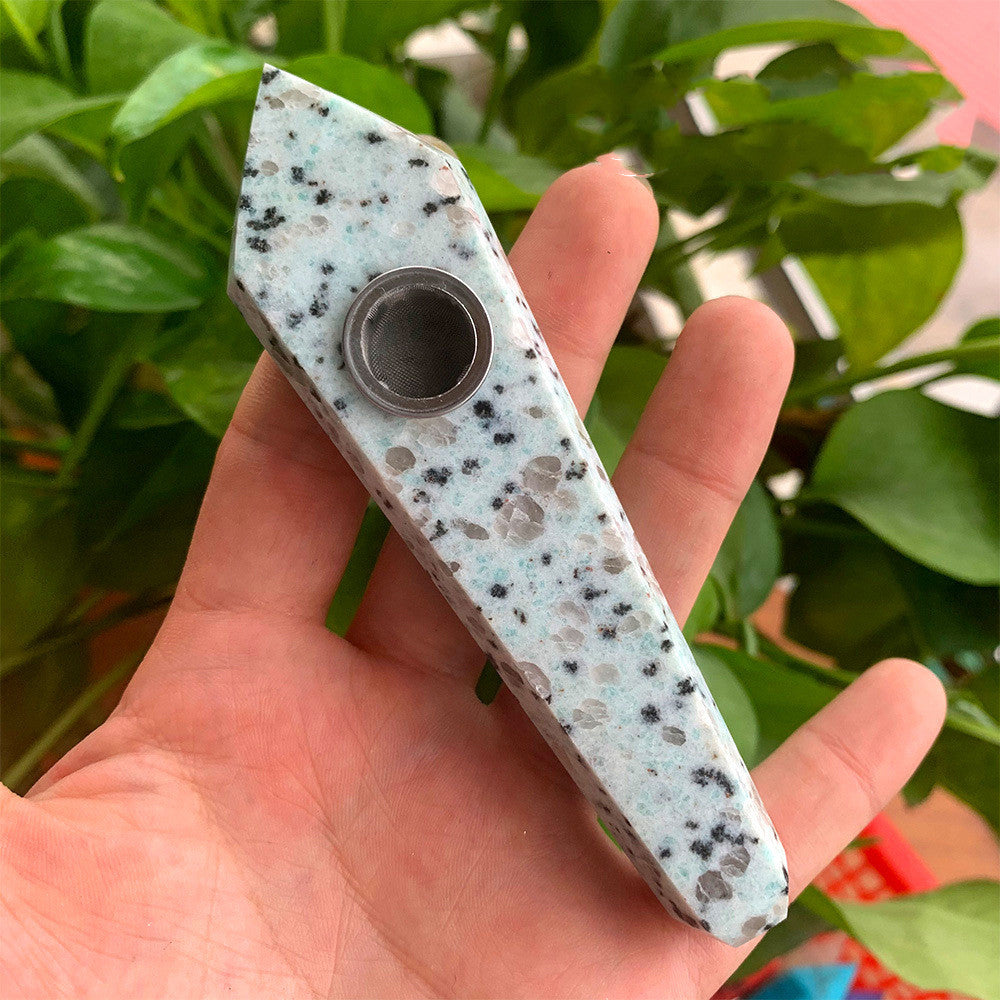 Natural Rough Polished Polished Crystal Smoking Pipe Foreign Six-Sided Single-Pointed Smoking Pipe