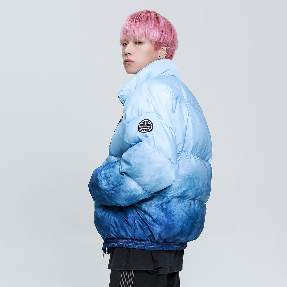 Harajuku style loose contrast padded jacket