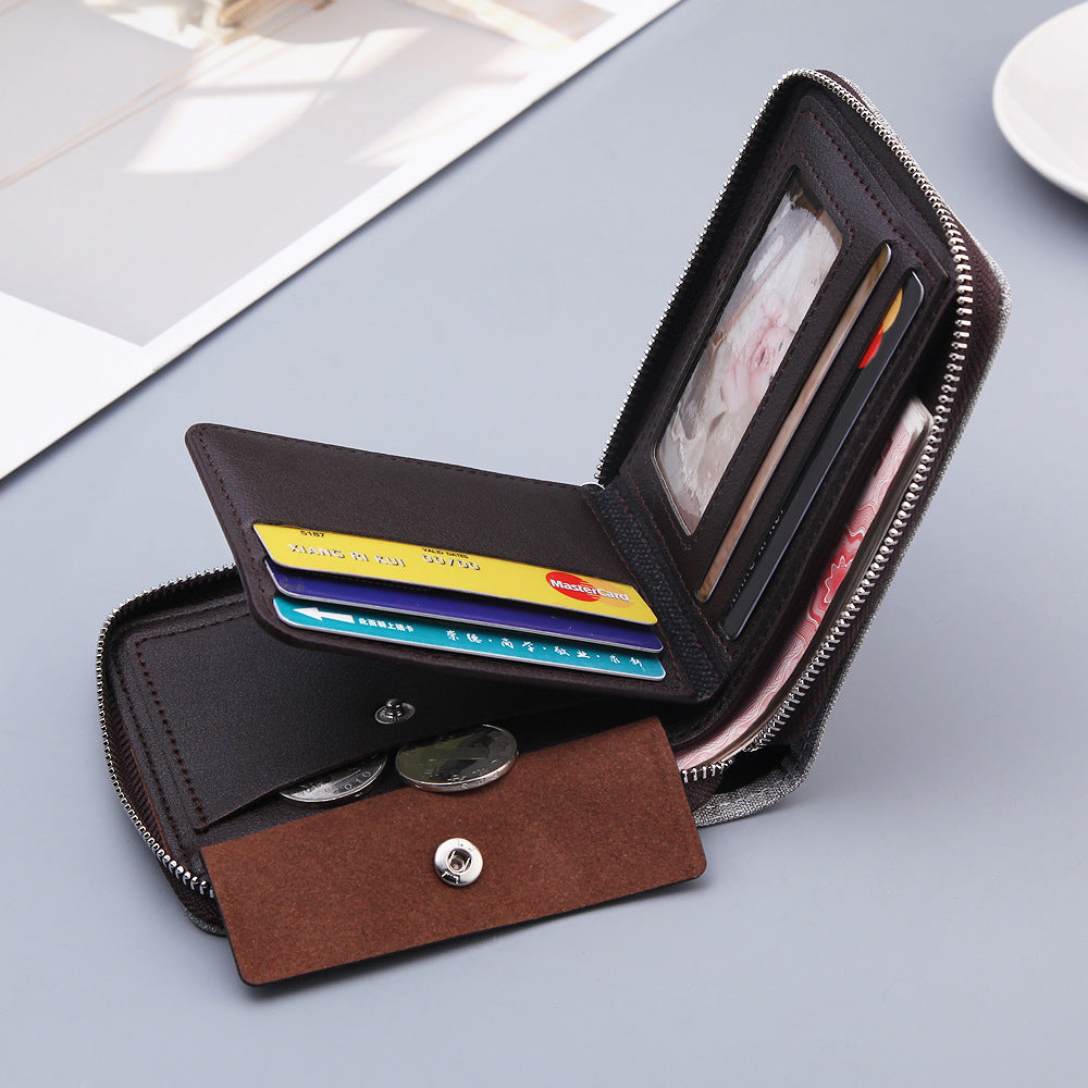 Mens Canvas Cool Multifunctional Wallet