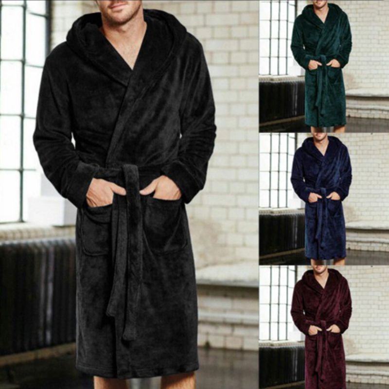 Comfy Nylon Hooded Bathrobe