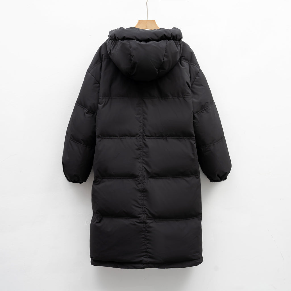 Thickened Loose Bread Jacket New Duck Down Winter Coat Extended Knee-length Down Jacket Women