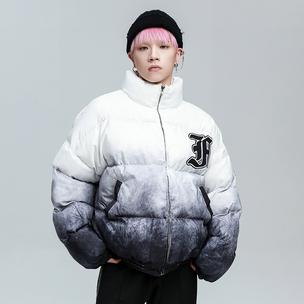 Harajuku style loose contrast padded jacket