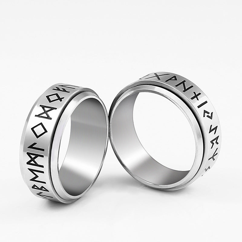 Fashion Titanium Steel Rotatable Ring