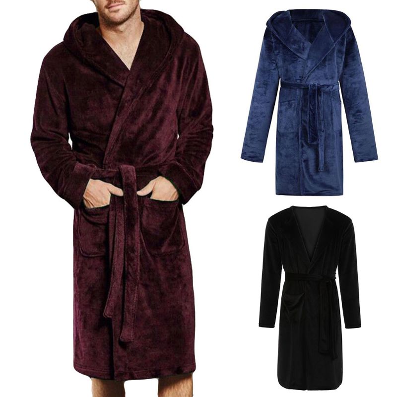 Comfy Nylon Hooded Bathrobe