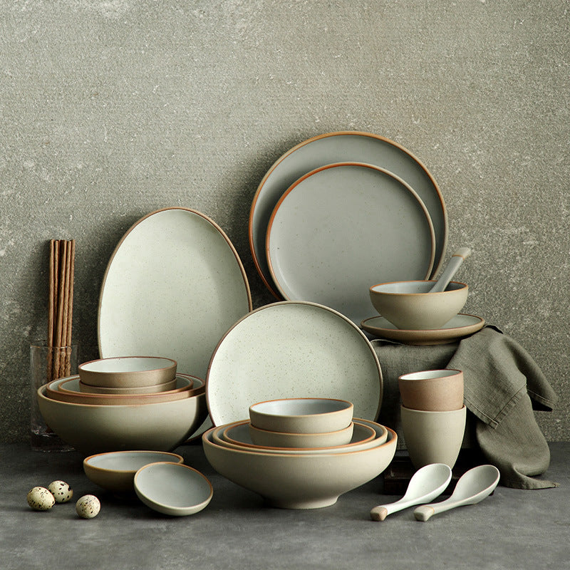 Japanese Style Ceramic Plates, Dish Plate And Tableware Set