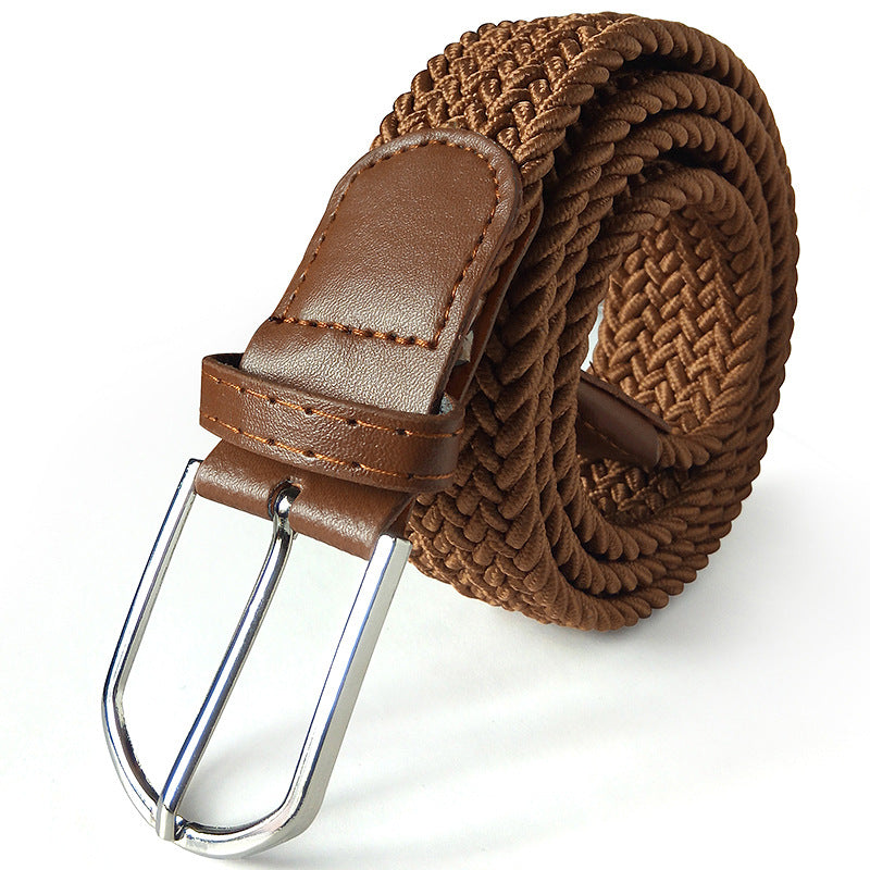 Men's Belt Unisex Braided Elasticated Belt Stretch Belt Canvas Belt Student Belt