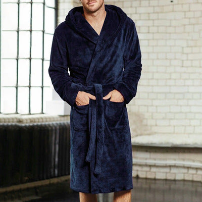 Comfy Nylon Hooded Bathrobe