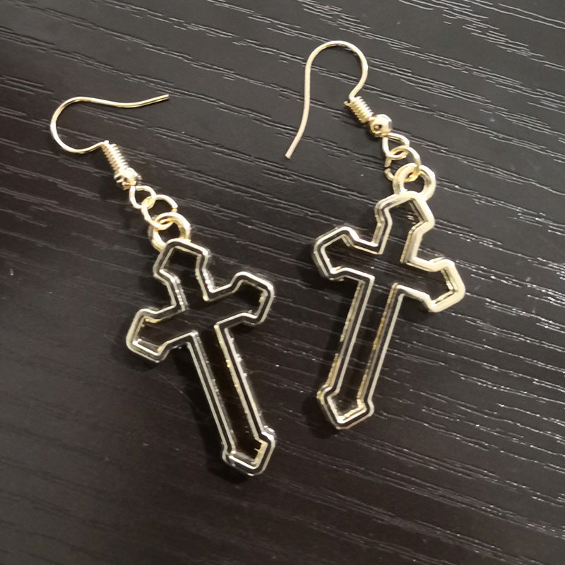 Trendy Vintage Cross Earrings