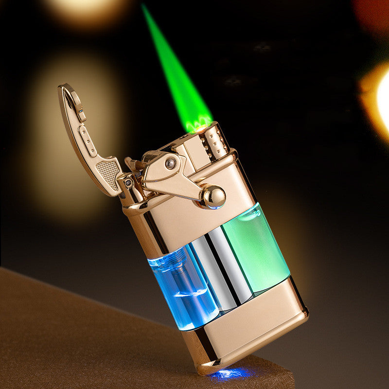 Quicksand Windproof Green Flame Lighter