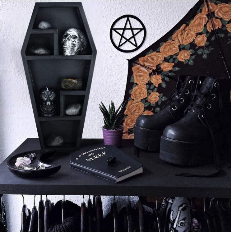 Halloween Coffin Shelving, Ghostly Gothic