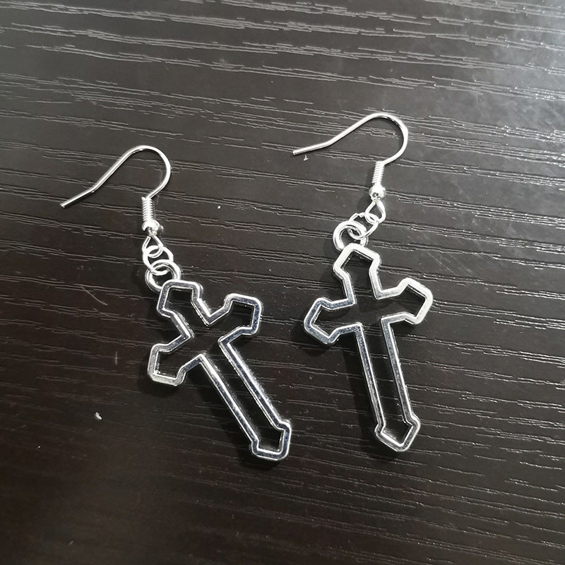 Trendy Vintage Cross Earrings