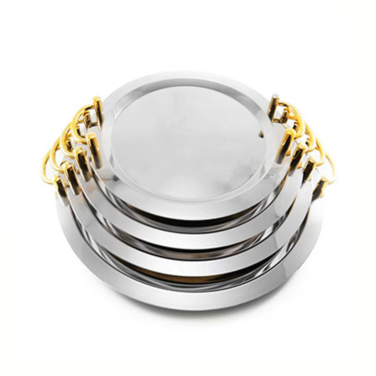 Stainless Steel Fancy Mirror Plate Square Mirror Plate Hotel Buffet