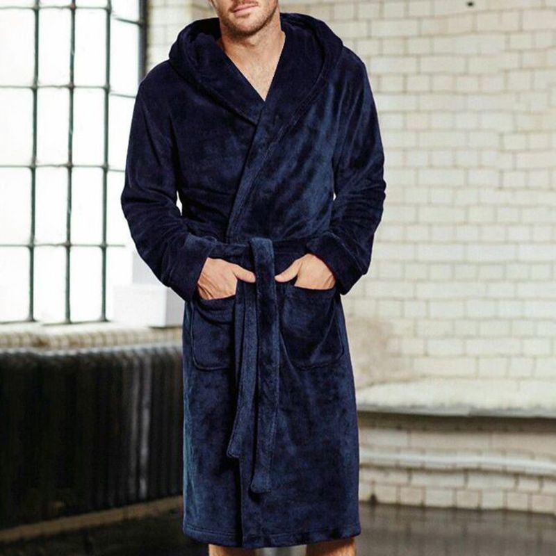 Comfy Nylon Hooded Bathrobe