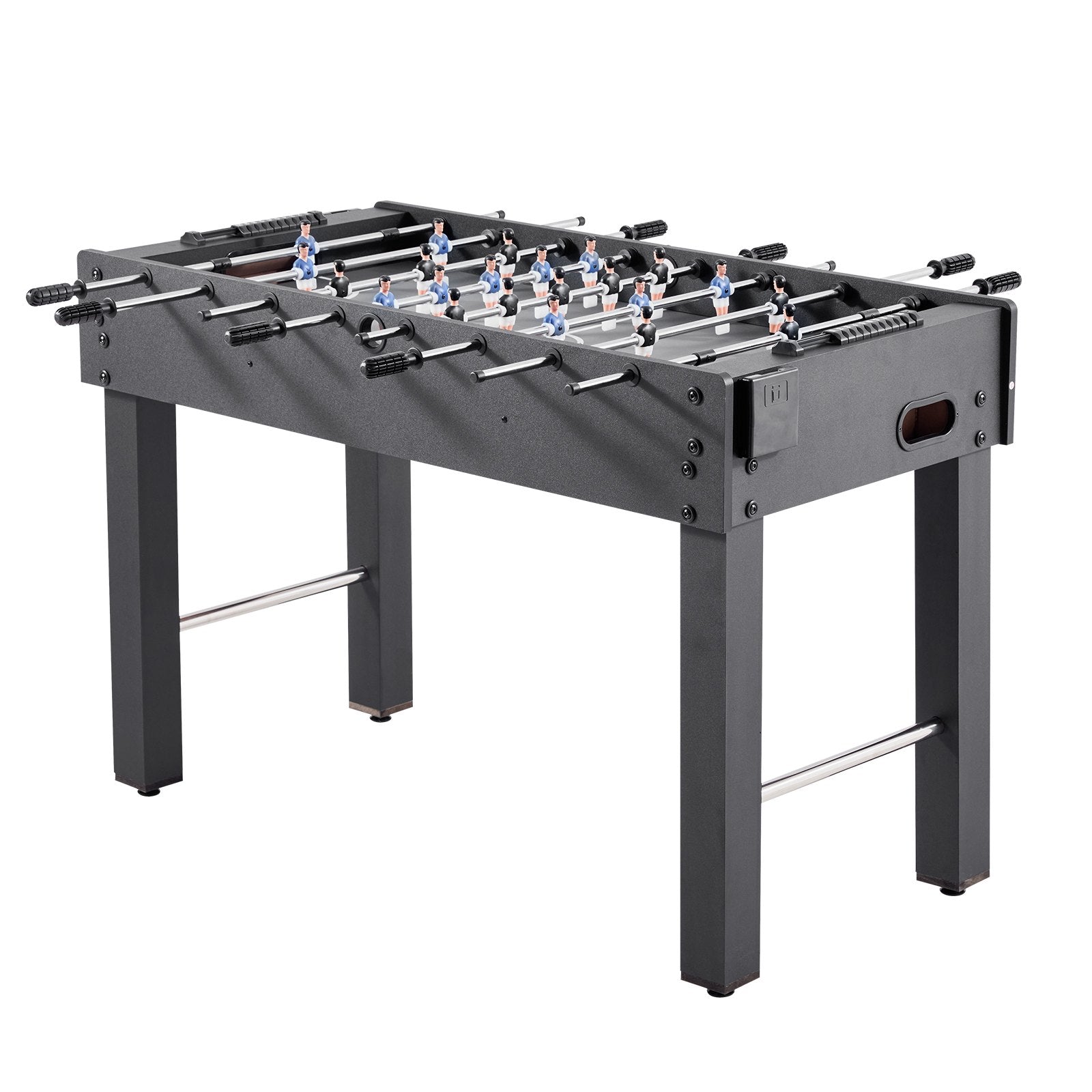 Foosball Table, 121 Cm Standard Size Table, Extremely Cool Indoor Full Size Foosball Tables For Home, Family, And Game Room, Durable Soccer Set, Includes 2 Balls, Score Keeper, And 2 Cup Holders