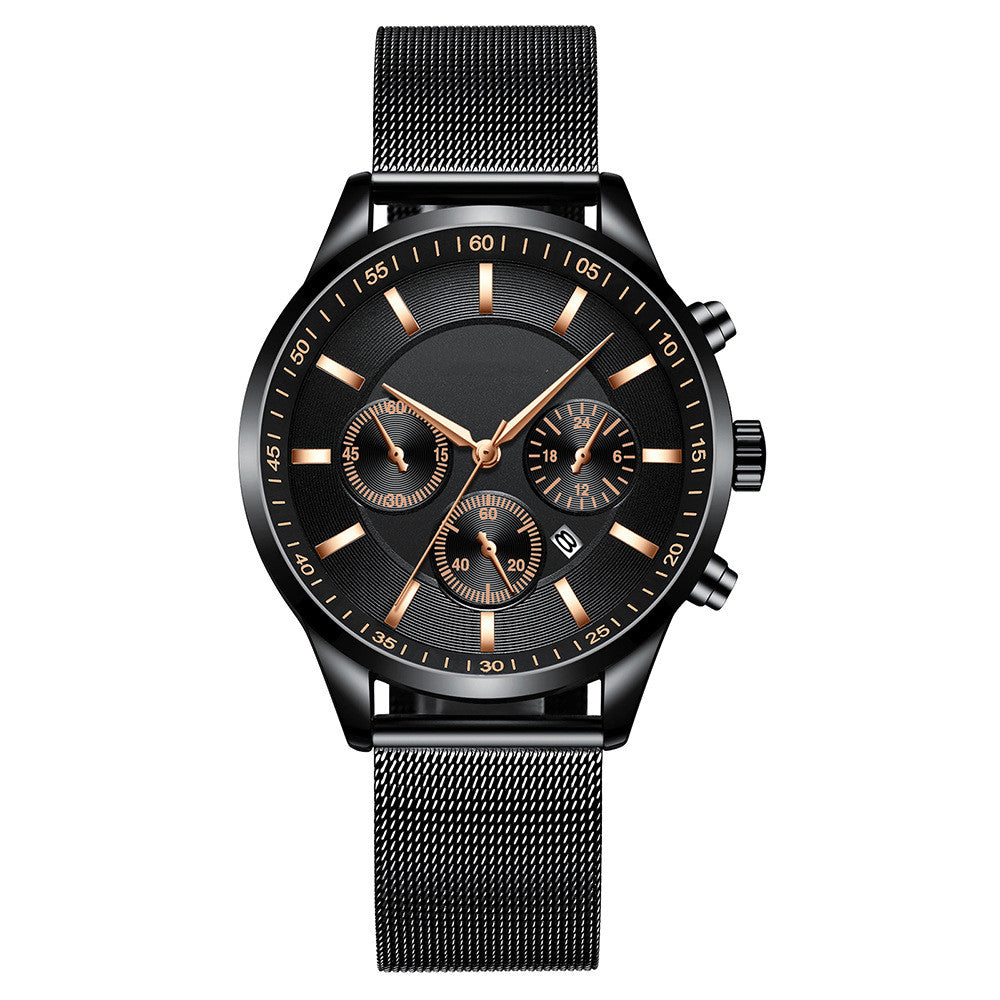 Mens Mesh Strap Waterproof Watch