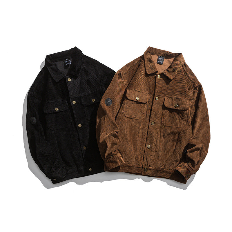 Harajuku Youth Loose Casual Handsome Corduroy Jacket