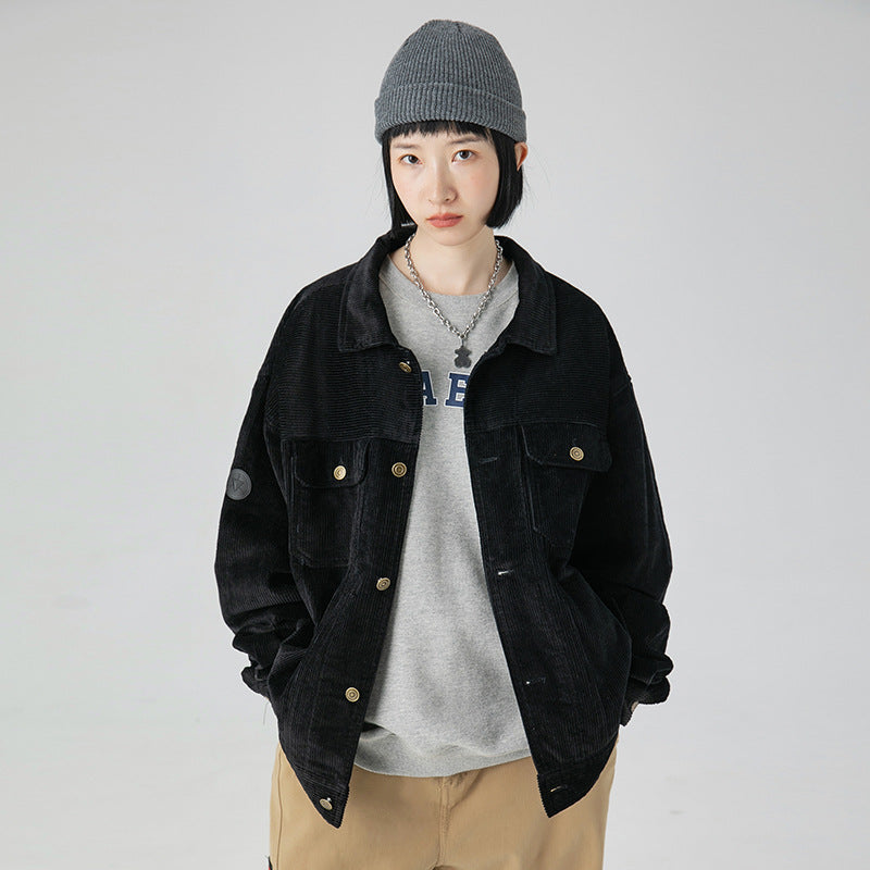 Harajuku Youth Loose Casual Handsome Corduroy Jacket