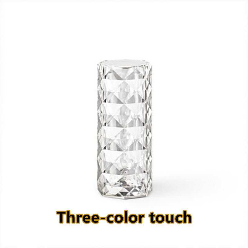 Nordic Crystal Lamp ,USB Table Lamp Bedroom Touch Dimming Atmosphere Diamond Night Light