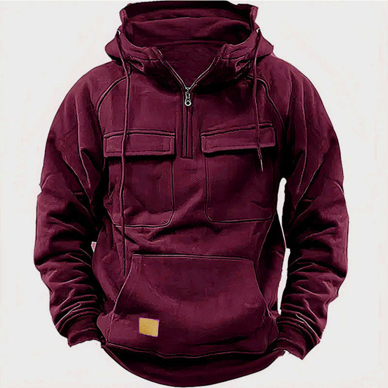 Men's Solid Colour Stand-Out Casual Sweatshirt