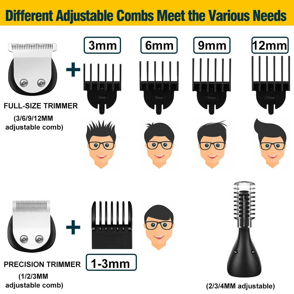 Professional Hair Clippers Cordless Beard Hair Trimmer Clippers Trimmer Set