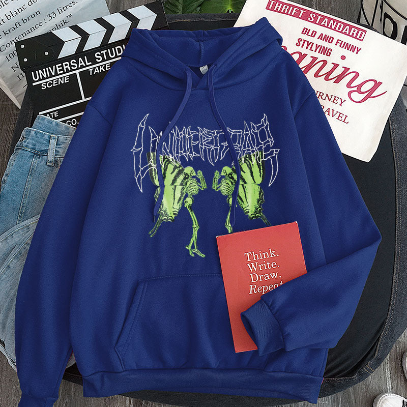 Gothic Skull Harajuku Butterfly Hoodie