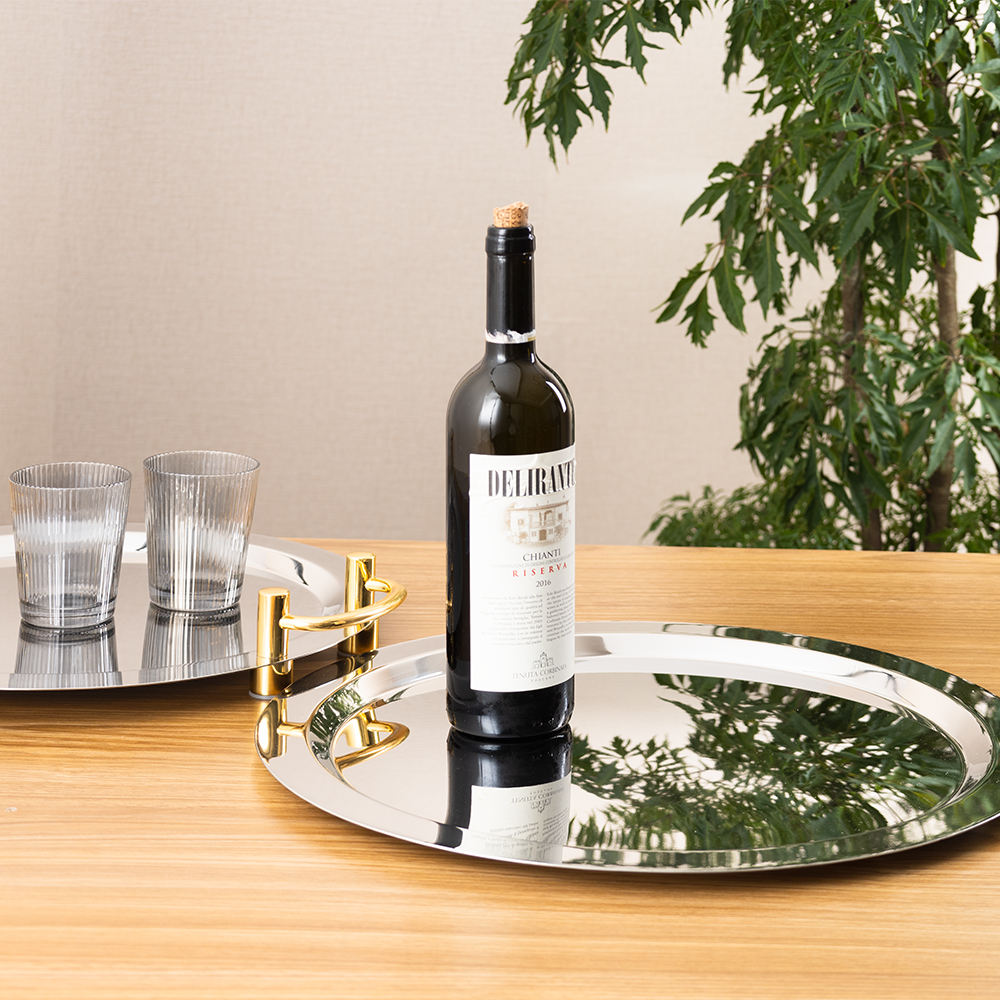 Stainless Steel Fancy Mirror Plate Square Mirror Plate Hotel Buffet