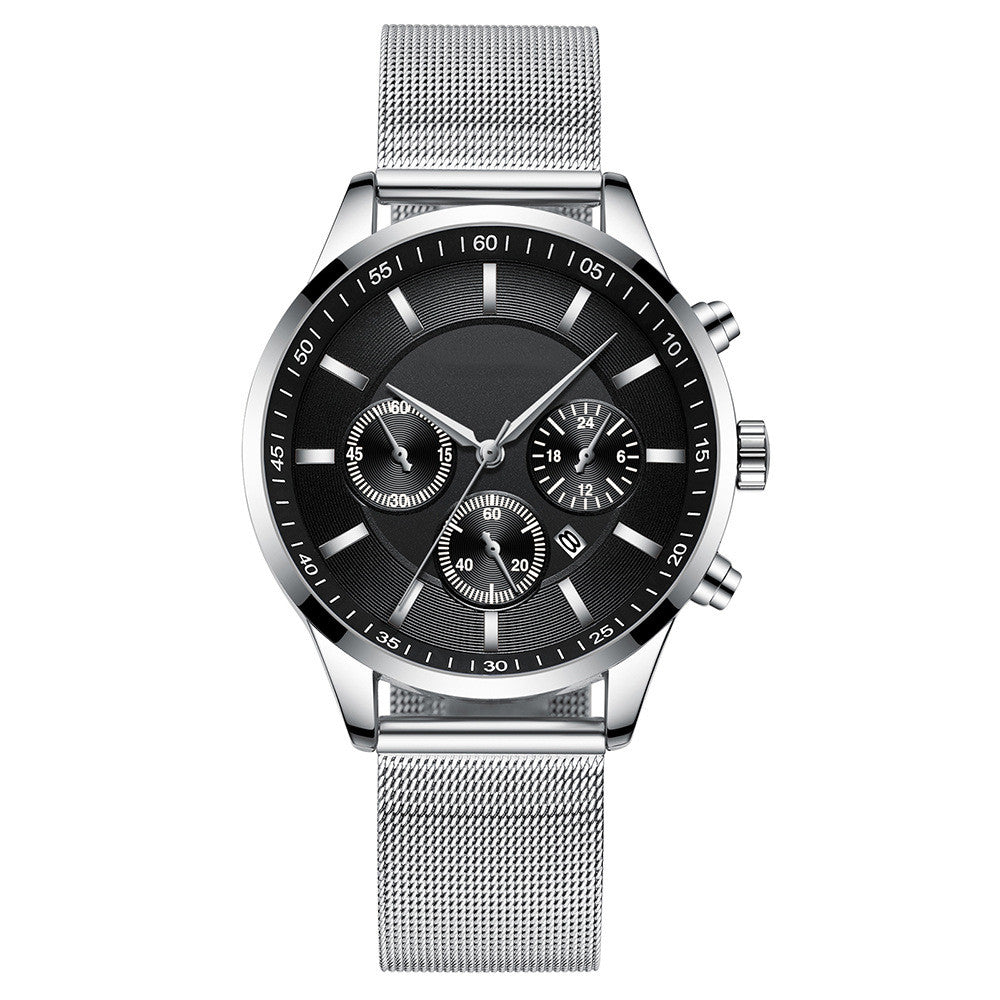 Mens Mesh Strap Waterproof Watch