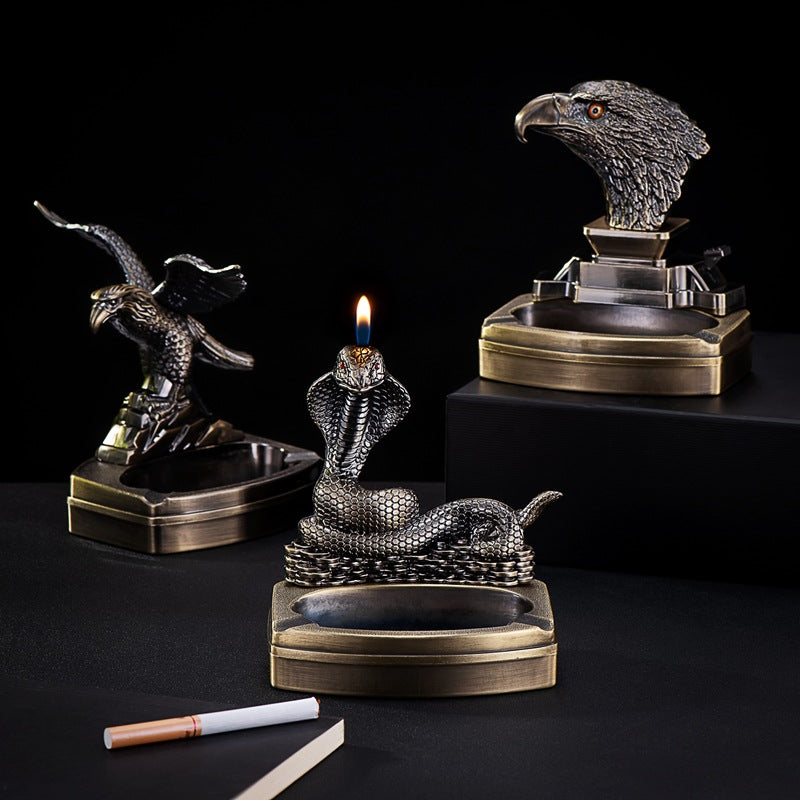 Creative Desktop Craft Lighter Ashtray