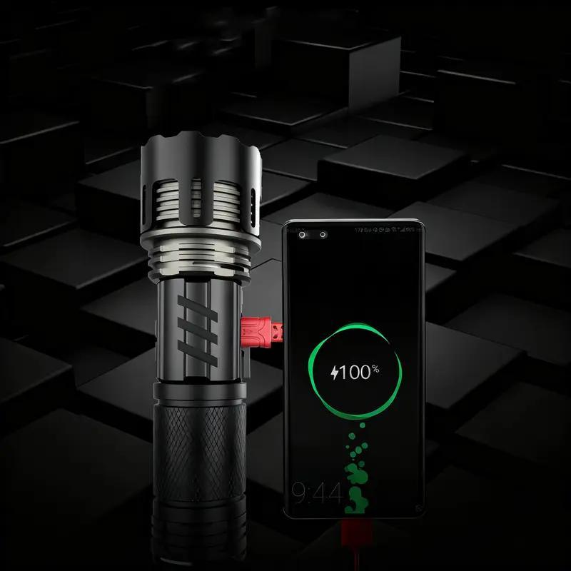 Black Friday Multi-functional High-Power All-in-One Variable Zoom Strobe Tactical Flashlight With Soft Camping Lamp