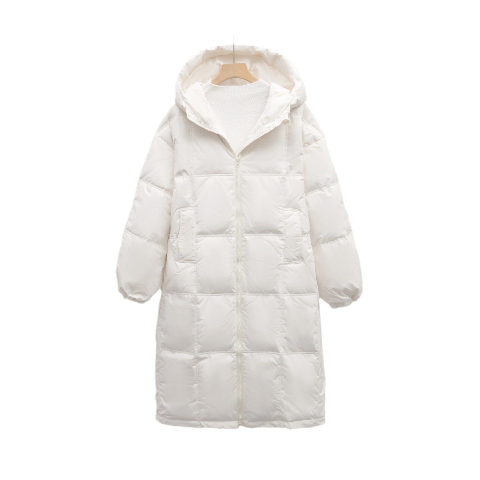 Thickened Loose Bread Jacket New Duck Down Winter Coat Extended Knee-length Down Jacket Women