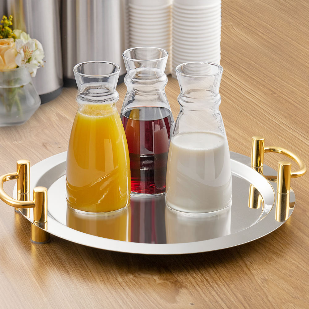 Stainless Steel Fancy Mirror Plate Square Mirror Plate Hotel Buffet