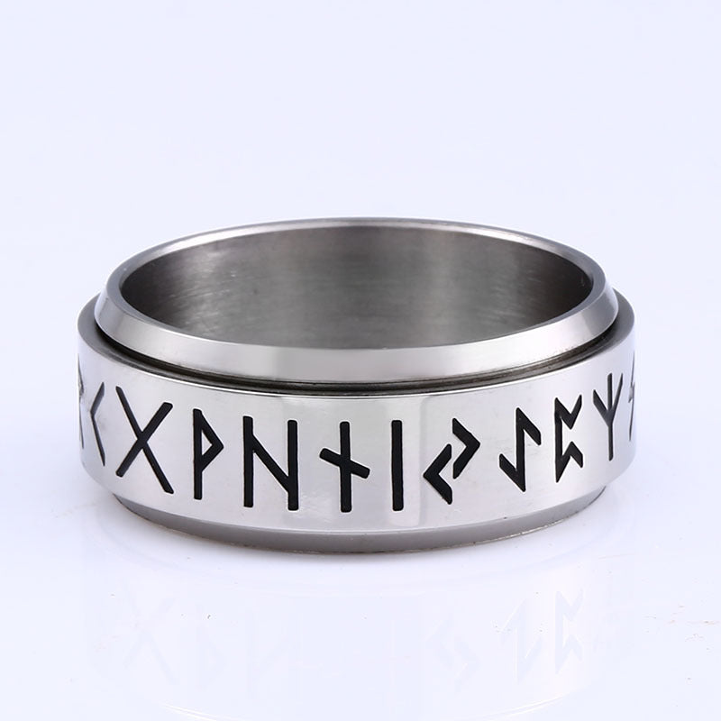 Fashion Titanium Steel Rotatable Ring