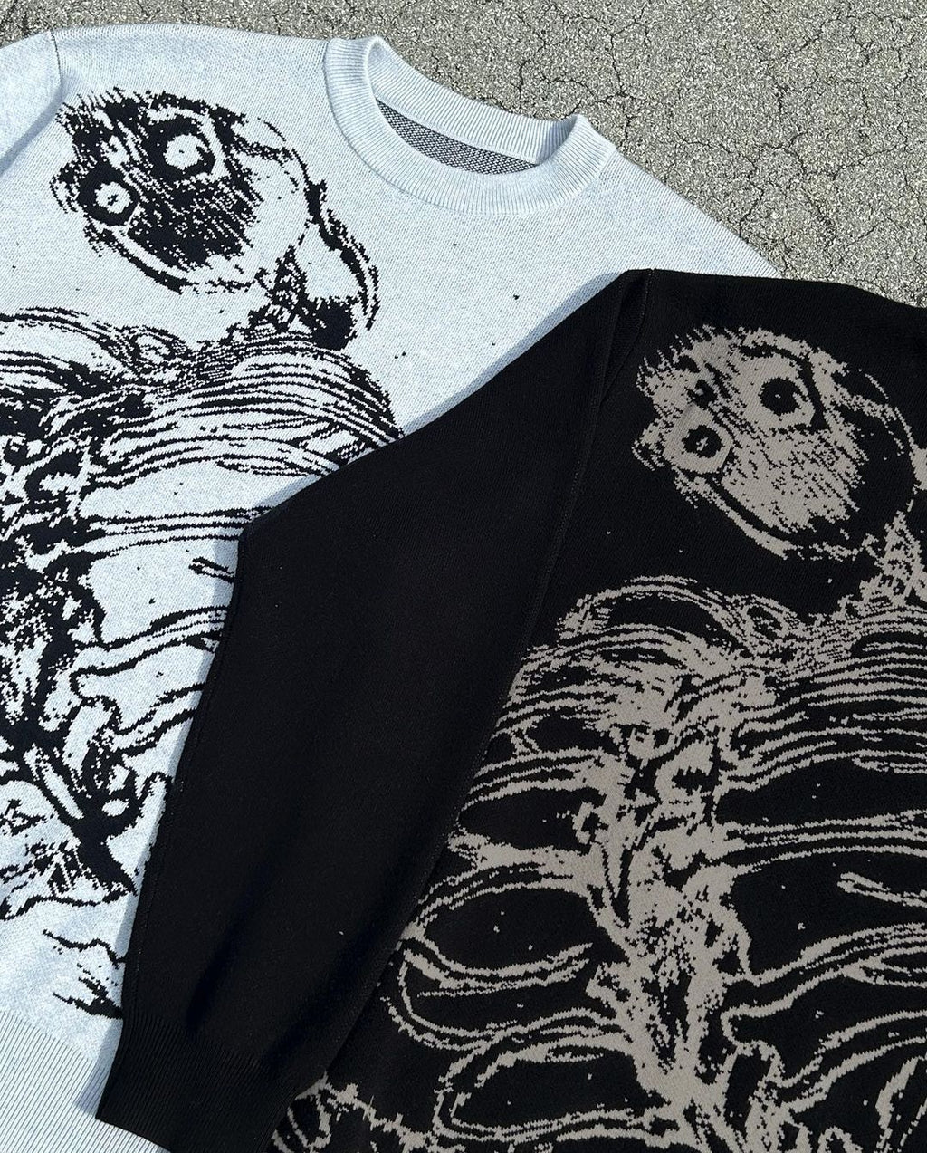 Y2g Sweater Gothic Skeleton Pullover