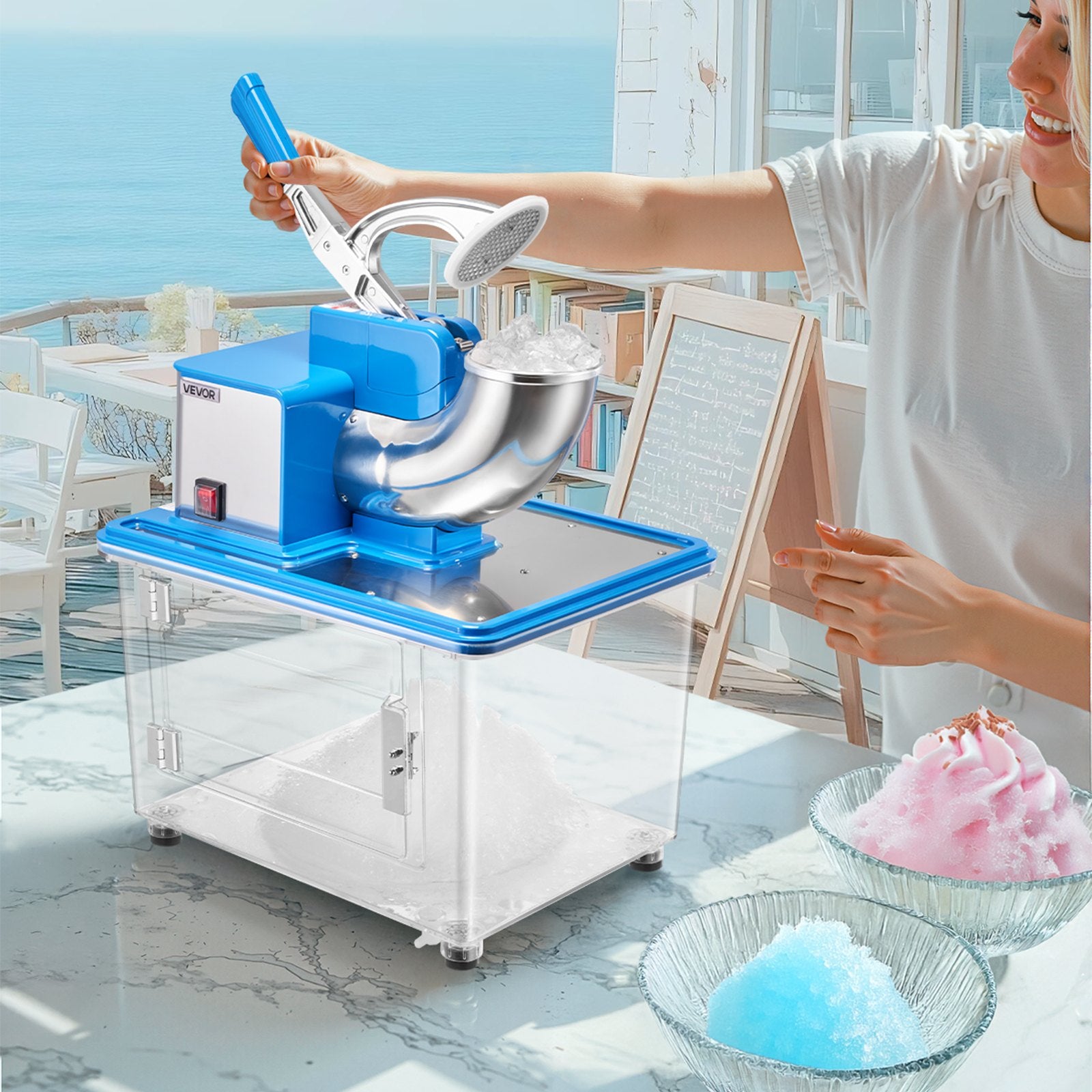 Commercial Ice Crusher/Electric Shaved Ice Snow Cone Maker