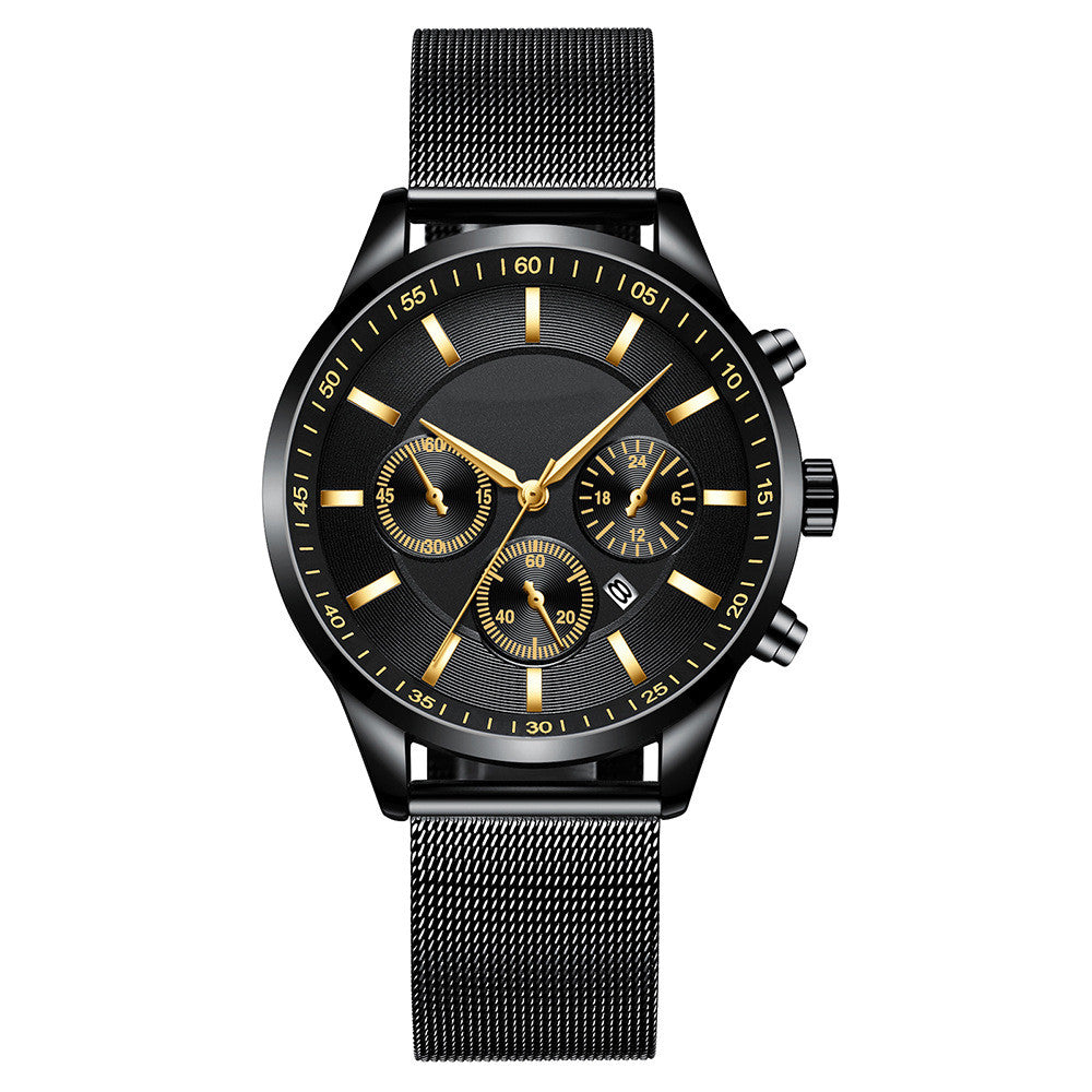Mens Mesh Strap Waterproof Watch