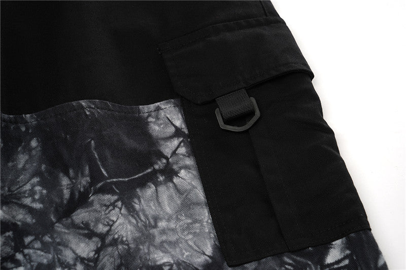 Men's Trendy Loose Tie Dye Panel Cargo Pants