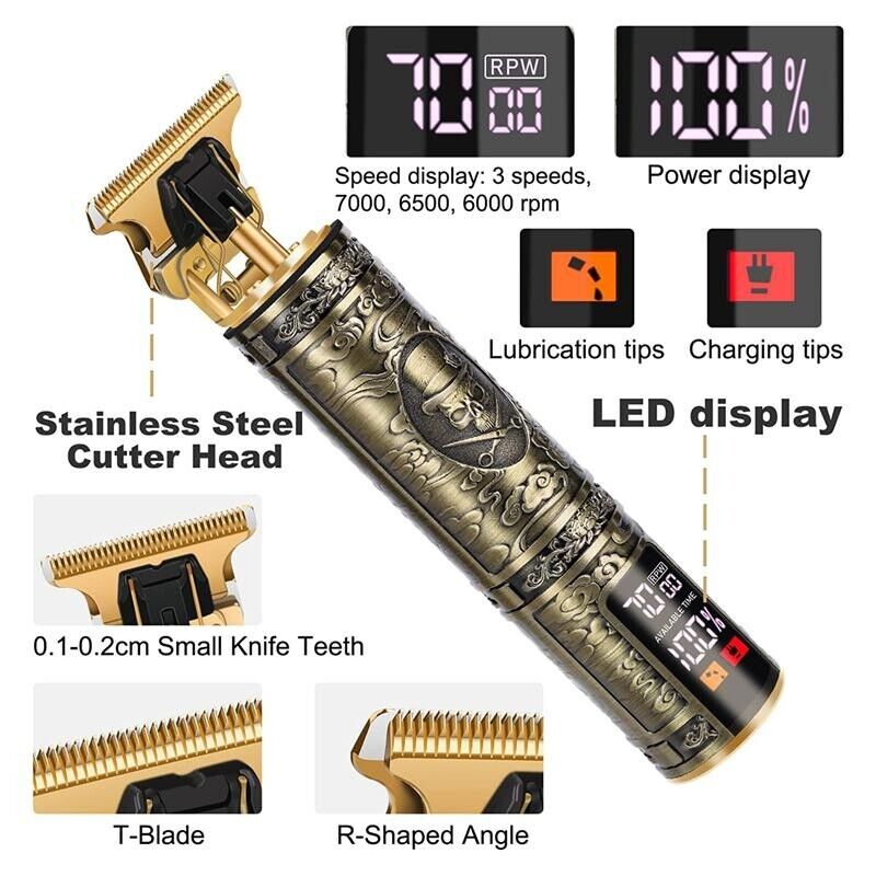 Professional Mens Hair Clippers Shaver Trimmers Machine Cordless Beard Electric