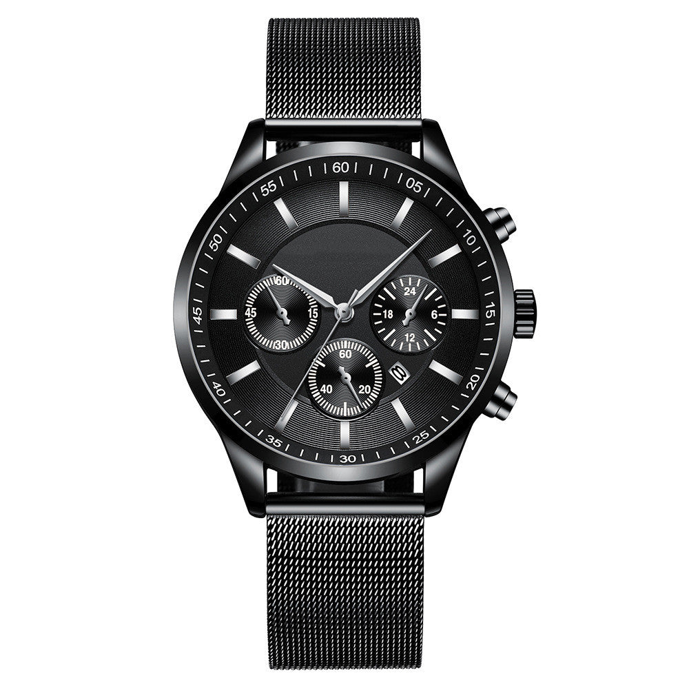 Mens Mesh Strap Waterproof Watch