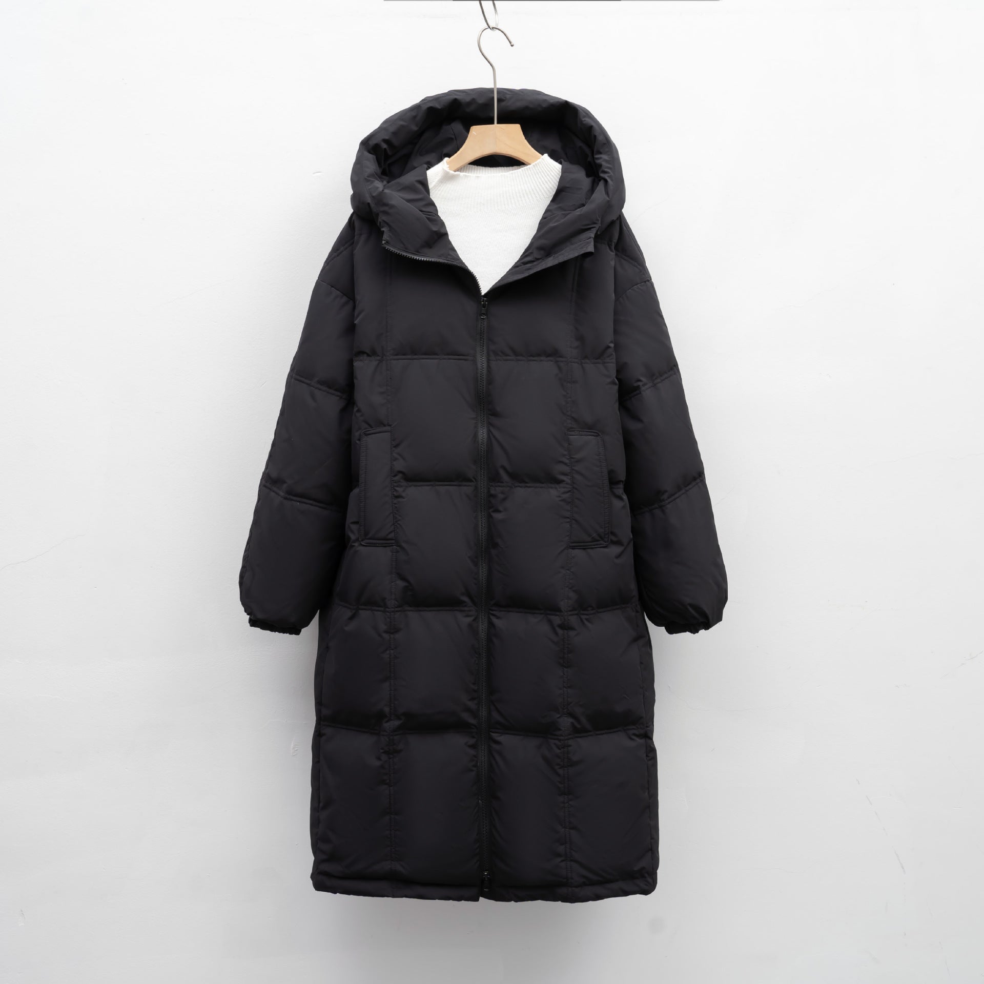 Thickened Loose Bread Jacket New Duck Down Winter Coat Extended Knee-length Down Jacket Women