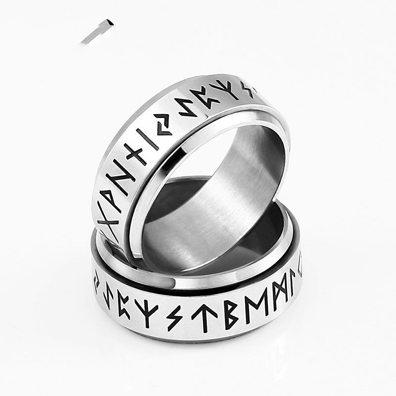 Fashion Titanium Steel Rotatable Ring