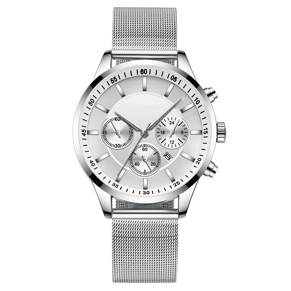 Mens Mesh Strap Waterproof Watch